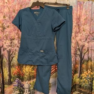 Blue Small Grey's Anatomy Scrubs